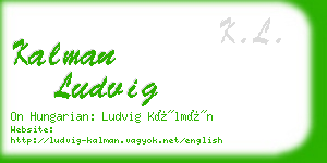 kalman ludvig business card